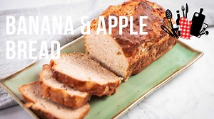 Whenever we have Chef Dominique Rizzo in the kitchen we're guaranteed a handy little recipe with tricks from Lite n' Easy! This banana and apple bread is perfect for breakfast or as an afternoon snack when you're craving something sweet! Get the recipe - https://everydaygourmet.tv/recipes/banana-apple-bread | Everyday Gourmet