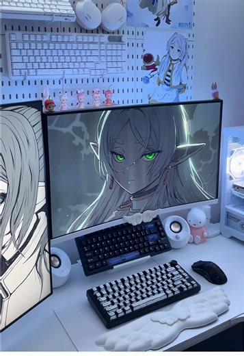 loving how these comic style keycaps look on my RX75 Pro mechanical keyboard 🥰 with a cherry profile, 141 keys, and PBT   PC material, they feel soooo amazing to type on and make my setup look so playful and unique 🤍🖤 #comicstylekeycaps #zifriendrx75pro #zifriend #keyboard #fyp