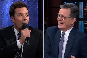 Jimmy Fallon Serenades Stephen Colbert with Surprise Rendition of 'My Way' to Mark Ending of “Late Show”