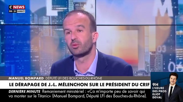 33K views · 1.5K reactions |  Qui va monter sur le Titanic ? Manuel Bompard invité de la matinale de Cnews.  Retrouvez l’intégralité de mon passage dans la matinale de CNEWS du jeudi 20 juillet 2023 ! | Manuel Bompard | Facebook