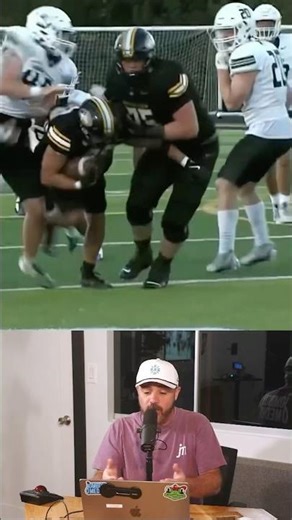 Lineman lifts up his teammate and guides him to the end zone for a touchdown, a breakdown #football