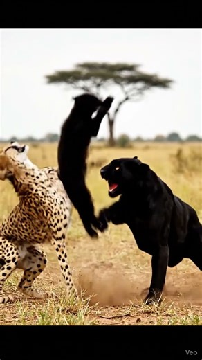 SHOCKING! Cheetah Fights Black Panther to Protect Cub! 😱 | INSANE Wildlife Battle"