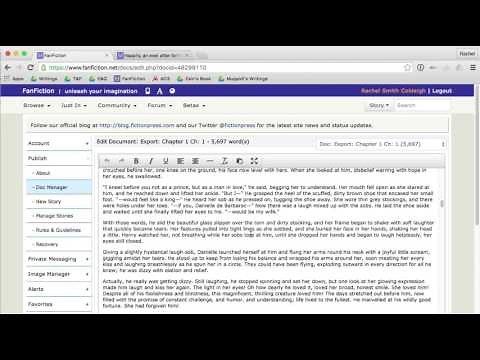 How to Edit a Chapter on FanFiction.net or FictionPress.com