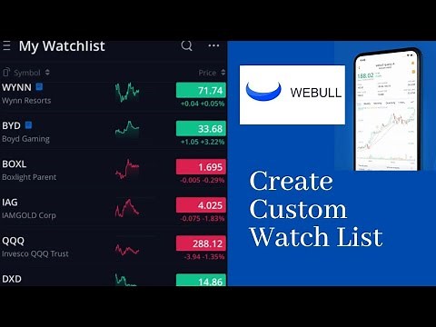 How to Add or Delete Stocks on Webull Watchlist