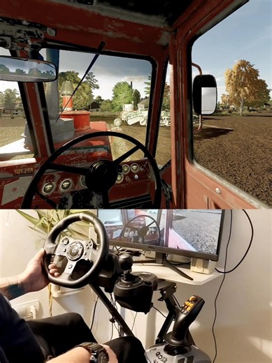 HTZ T150 + Kirovec K7 Steering Wheel Thrustmaster Farmstick #dkgc #farming #fs25 #tractor #farm
