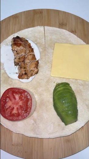Chicken Avocado Tortilla Wrap #food #foodlover #foodshorts #cooking #recipe
