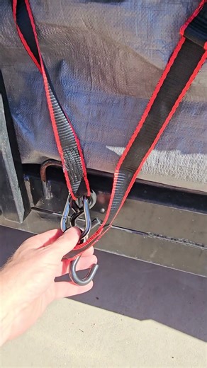 Ratchet Straps with Carabiners. Keep them attached!