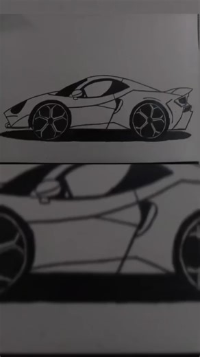 Car drawing easy #art #drawing #shortsfeed #artist #shorts #sketch #car #easy #tricks