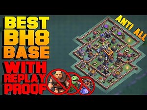 BH8 - "NEW!" BEST Builder Hall 8 W/Replays (Bh8) Trophy (Defense) BASE Clash of Clans builder hall 8