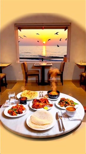 “Breakfast by the Sea with a Sunrise View 🌅🍽️”