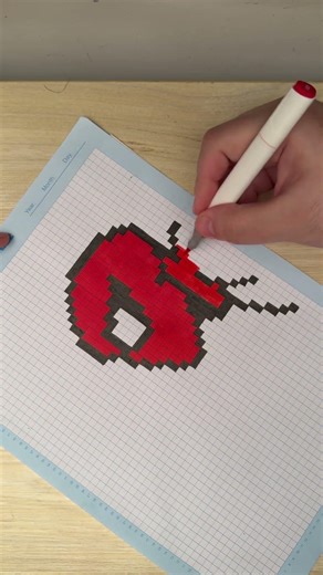 Making Spider-Man in Pixel Art (Grid Drawing) 🕷️