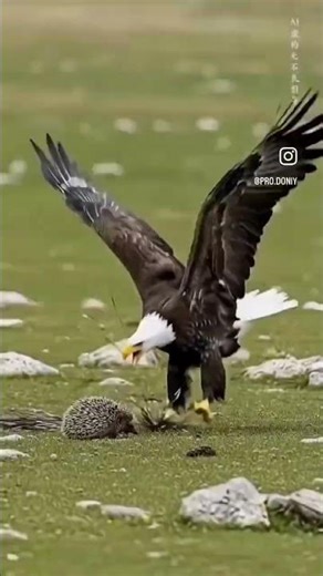 Porcupine attacks eagle 💀#eagles #porcupines #killing #shorts#wildlife#viral