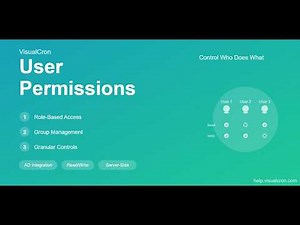 VisualCron: How to Make Internal Permission Groups, Assign Permissions and Create Internal Users