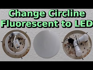 Change Circline T9 Circular Fluorescent to LED Adapter Converter E26 Screw Base A19 Bulb Bathroom