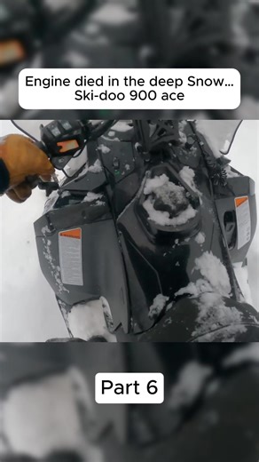 Engine died in the deep Snow … Ske doo ace #skidoo #snowmobilerepair #rockspowersports