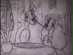 24K views · 909 reactions | The iconic 'Lady and the Tramp' spaghetti kiss scene by Frank Thomas (Disney, 1955). | Traditional Animation | Facebook
