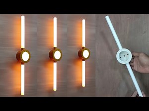 DIY How to Make Modern Decorative Wall Lamps from PVC Pipes