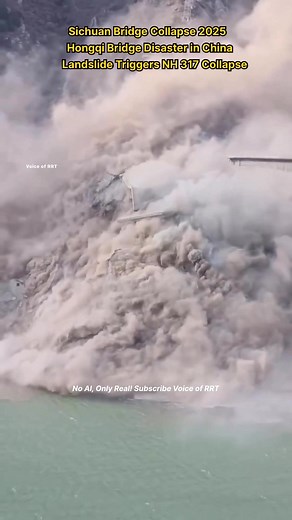 3.3K views · 35 reactions |  Sichuan Bridge Collapse 2025 — Hongqi...