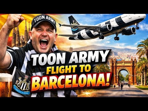 ONBOARD Newcastle United’s Chartered Flight To Barcelona!! Travel Vlog