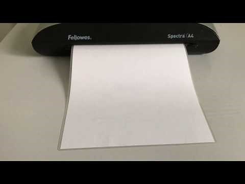 How to use fellowes spectra A4
