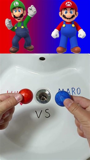 Luigi vs Mario Battle!🤔🔥#skills #mario