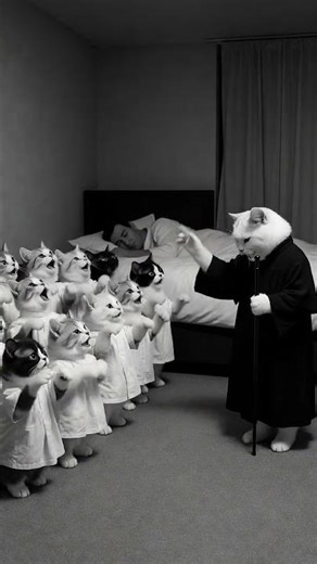 CCTV Catches Cats Leading a Midnight Church Song! 😹🎶🐱