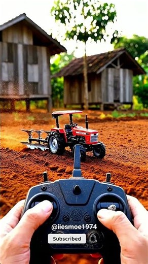 "Mini RC Tractor Plowing the Red Soil — POV Style" #feedshorts #shorts