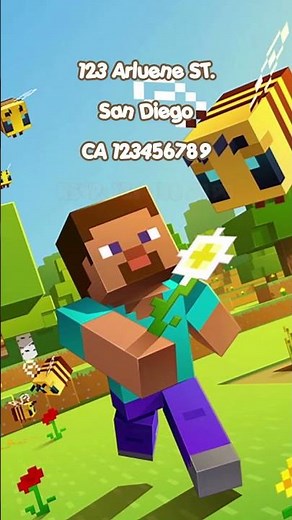 Minecraft editable video invitation