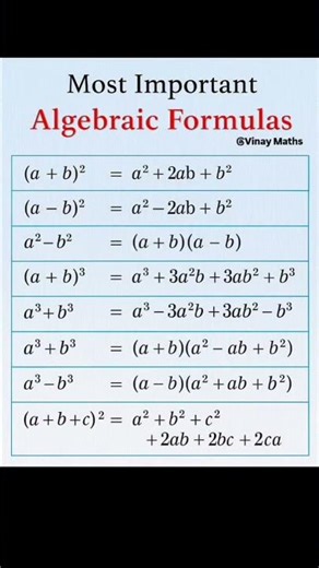 Most Imp Algebraic Expressions. #dothingsyoudontwanttodo
