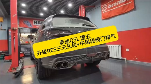 奥迪Q5L 国五 升级RES三元头段 中尾段阀门排气