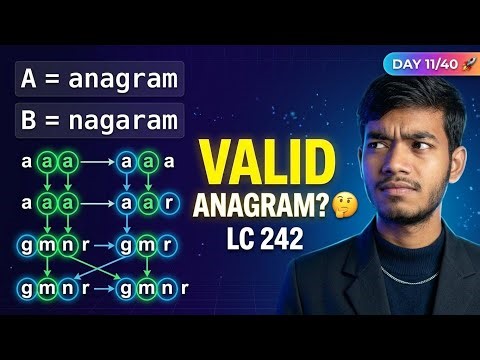 Valid Anagram | LC 242 🔥 Frequency Count Trick Explained 🚀 Day 11/40