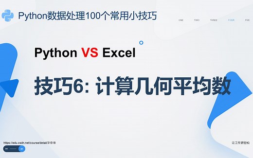 python vs excel 丨 每5个值计算几何平均数