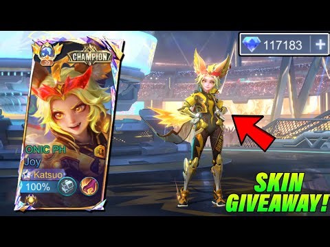 JOY ONIC PH CHAMPION SKIN IS FINALLY HERE!! 😱 + SKIN GIVEAWAY! (WORTH TO BUY?!) - MLBB