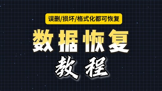 数据恢复-误删/损坏/格式化都可恢复