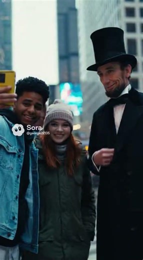 Abraham Lincoln visits Chicago! #ai #historical