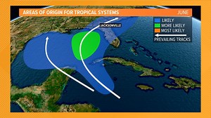 Where to expect tropical systems to form month by month