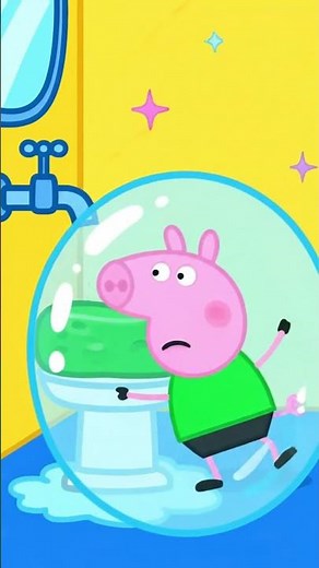 Daddy Pig’s Giant Soap Bubble 🧼🐷 | Funny Hygiene Parody | #Shorts