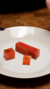 Tomato Terrine 🍅 Get the Recipe on @gronda Check the link here - https://gronda.link/blzXvdbpVLb A terrine is a typical French dish consisting of forcemeat cooked in a covered pottery mold in a bain-marie. But now that summer is here, how can we utilize seasonal ingredients to replicate this technique, all while retaining a lighter final product? Watch Chef @martinculinary show us how to use tomatoes to create a bright terrine dish that he pairs with watermelon, goat cheese, and basil. #Terrine