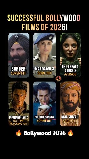 Successful Bollywood Movies of 2026 🤯#bollywood #movie #dhurandhar2 #bhoothbangla #rajashivaji #film