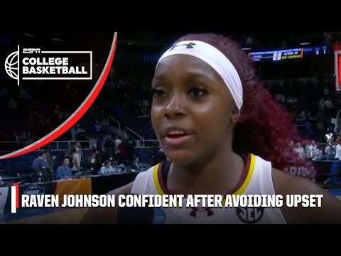 'I'M VERY PROUD OF MYSELF' 😤 - South Carolina's Raven Johnson on securing the Sweet 16 win
