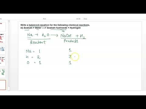 Write a balanced equation for the following Sodium + Water —- Sodium hydroxide + Hydrogen