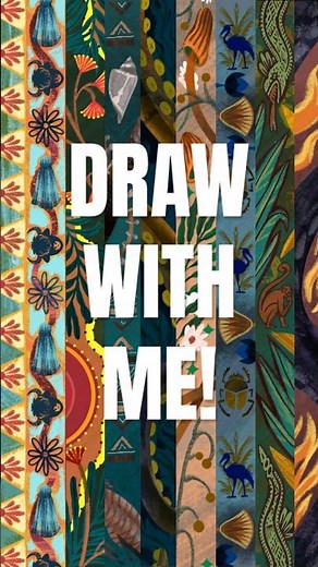 Making the borders for my upcoming illustrated book of mythical creatures imagined from dinosaurs!