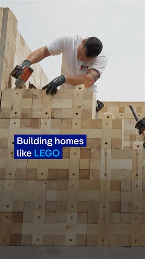 These wooden blocks need no glue or mortar. They’re reshaping how Germany builds homes. #woodenhouse #woodblock #TriqBriq | DW Environment