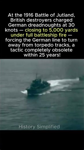 WWI Destroyers Charged At Battleships At 30 Knots. NEVER Again || WW2 #shorts #ww2