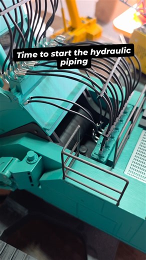 Jason Nikl on Instagram: "Time to start the hydraulic lines on the giant demo excavator"