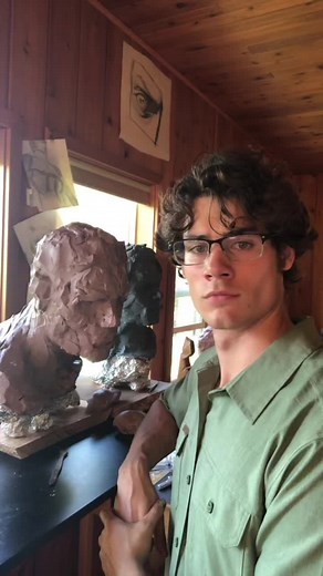 Help with any kind of sculpting or 3D work. It’s easy to let your focus linger only on the area you’re currently altering. You should be looking at the whole picture all the time. Look at the change you made in relation to the entire piece. Thank you #sculpture #art #learning #arttutorial