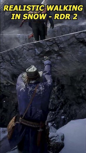 REALISTIC WALKING IN SNOW ❄️ RDR2 4K Cinematic Ultra Graphics | RTX 4090 Stunning Visuals #shorts