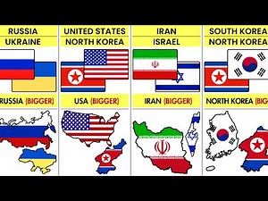 Which Enemy Country Has More Land? (Surprising Size Comparison!)🗺️🌍