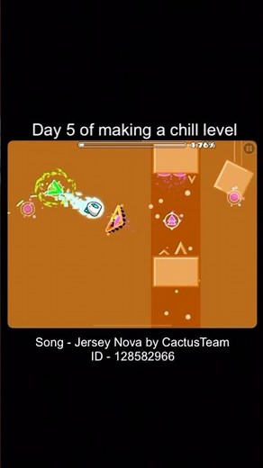 Day 5 of making a chill level #geometrydash #gd