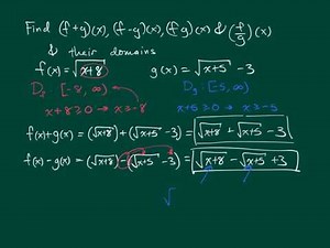 Function Operations (Combining Functions)